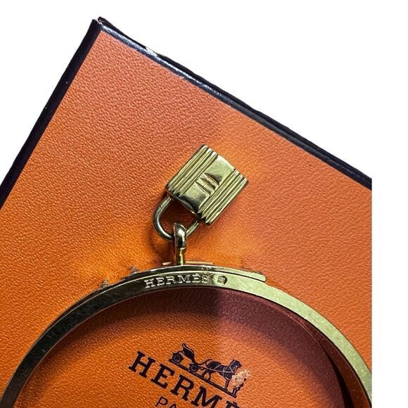Authentic Hermès Kelly Designer Bangle Bracelet Green - Picture 3 of 11